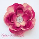 20 Round Circle Two Row Diamante Rhinestone Crystal Button Hair Clip Wedding Invitation Ring BT038