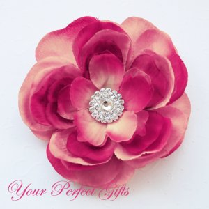 20 Round Circle Two Row Diamante Rhinestone Crystal Button Hair Clip Wedding Invitation Ring BT038
