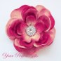 50 Round Circle Two Row Diamante Rhinestone Crystal Button Hair Clip Wedding Invitation Ring BT038