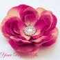 100 Round Circle Two Row Diamante Rhinestone Crystal Button Hair Clip Wedding Invitation Ring BT038