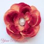50 Oval Diamante Rhinestone Crystal Pearl Button Hair Flower Clip Wedding Invitation Ring BT092