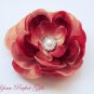 50 Oval Diamante Rhinestone Crystal Pearl Button Hair Flower Clip Wedding Invitation Ring BT092