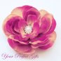 10 Oval Diamante Rhinestone Crystal Pearl Button Hair Flower Clip Wedding Invitation Ring BT024