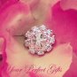20 Round Circle Diamante Rhinestone Crystal Button Hair Clip Wedding Invitation Ring Pillow BT053