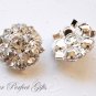 20 Round Circle 19mm Diamante Rhinestone Crystal Button Hair Clip Wedding Invitation Ring BT018