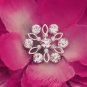 100 Flower Silver Diamante Rhinestone Buckle Slider Flip Flop Wedding Invitation Bouquet BK072