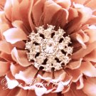10 Round Circle Two Row Diamante Rhinestone Crystal Button Hair Clip Wedding Invitation Ring  BT037