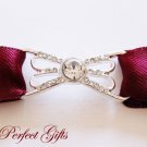 100 Strap Connector Diamante Rhinestone Crystal Silver Buckle Slider Wedding Invitation Card BK095
