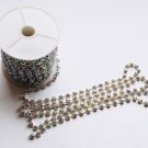 3 Feet/1 Yard SS12 3.2mm Clear AB Rhinestone Chain Crystal Silver Wedding Cake Banding RC012