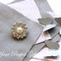 100 Round Two Row Diamante Rhinestone Crystal Pearl Button Hair Clip Wedding Invitation Ring BT036