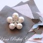 1 pc Round 40mm Diamante Rhinestone Crystal Pearl Button Hair Clip Wedding Invitation BT040