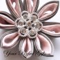 100 Round Circle Diamante Rhinestone Crystal Button Hair Clip Wedding Invitation Ring Pillow BT026