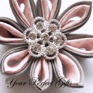20 Round Circle Diamante Rhinestone Crystal Button Hair Clip Wedding Invitation Ring Pillow BT026