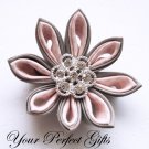10 Round Circle Diamante Rhinestone Crystal Button Hair Clip Wedding Invitation Ring Pillow BT026