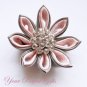 100 Round Circle Diamante Rhinestone Crystal Button Hair Clip Wedding Invitation Ring Pillow BT013