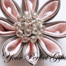 1 pc Round Circle Diamante Rhinestone Crystal Button Hair Clip Wedding Invitation BT013