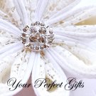 50 Oval Diamante Rhinestone Crystal Button Hair Flower Clip Wedding Invitation Ring Pillow BT064