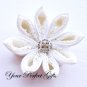 50 Oval Diamante Rhinestone Crystal Button Hair Flower Clip Wedding Invitation Ring Pillow BT064