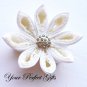 10 Round Circle Diamante Rhinestone Crystal Button Hair Flower Clip Wedding Invitation Ring BT033