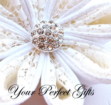 20 Round Circle Diamante Rhinestone Crystal Button Hair Flower Clip Wedding Invitation Ring BT034