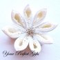 20 Round Circle Diamante Rhinestone Crystal Button Hair Flower Clip Wedding Invitation Ring BT034