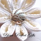 1 pc Round Circle 1" Diamante Rhinestone Crystal Button Hair Flower Clip Wedding Invitation BT030