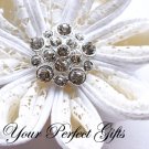 10 Round Circle Diamante Rhinestone Crystal Button Wedding Invitation Ring Pillow BT042