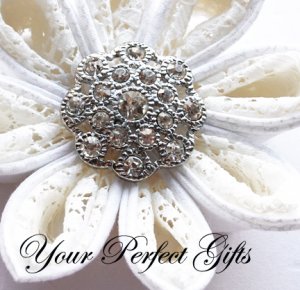 1 pc Round Circle 30mm Diamante Rhinestone Crystal Button Wedding Invitation BT032