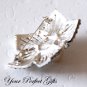 1 pc 33mm Rose Flower Rhinestone Crystal Diamante Silver Brooch Pin Jewelry Cake Decoration BR020