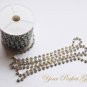 9 feet/3 Yard SS18 4.3mm Clear AB Rhinestone Chain Crystal Silver Pleated Wedding Cake Banding RC011