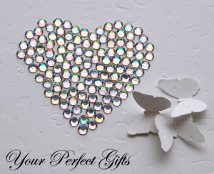 500 Acrylic Round Flat Back Rhinestone 5mm Clear AB Wedding Invitation scrapbooking LR013