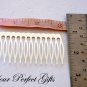 10 pcs 3 inch Silver Metal Hair Combs 14 Teeth Wedding Bridal Flower Tiara Jewelry Supplies AC006