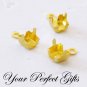 10 pcs Gold Plated Rhinestone Chain Attachment Connector Ring Jewelry Supplies AC002