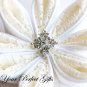 10 Diamond Square Diamante Rhinestone Crystal Button Hair Clip Wedding Invitation Ring Pillow BT023