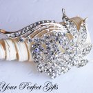 1 pc Fancy Flower Rhinestone Crystal  Diamante Silver Brooch Pin Jewelry Cake Decoration BR028