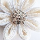 10 Round Diamante 1.1" (27mm) Rhinestone Crystal Button Hair Clip Wedding Invitation BT019