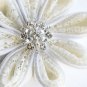 1 pc Round Diamante 24mm Rhinestone Crystal Button Hair Clip Wedding Invitation BT022