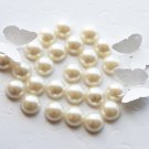 100 Light Ivory Cream Half Round Flat Back Pearl 12mm Wedding Invitation scrapbooking LP033
