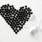 1000 Black Half Round Flat Back Pearl 3mm Wedding Invitation scrapbooking Phone Case Nail Art LP016