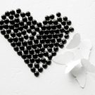 500 Black Half Round Flat Back Pearl 5mm Wedding Invitation scrapbooking Phone Case Nail Art LP017