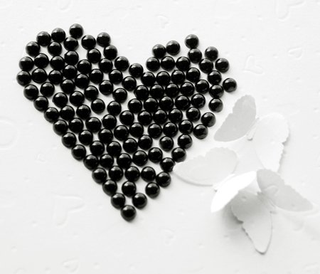 100 Black Half Round Flat Back Pearl 7mm Wedding Invitation scrapbooking Phone Case Nail Art LP030