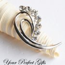 1 pc 48mm Fancy Flower Diamante Rhinestone Crystal Silver Brooch Pin Jewelry Cake Decoration BR021
