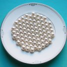 Light Ivory Cream 100 pcs Half Drilled Round Pearl 10mm For Wedding Jewelry Earstuds Making LP037