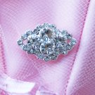 50 Diamond Square Rhinestone Crystal Diamante Button Hair Clip Wedding Invitation BT090