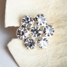 1 pc Round Diamante Rhinestone Crystal Button Hair Clip Wedding Invitation BT082