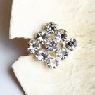 10 pcs Square Diamante Rhinestone Crystal Button Hair Clip Wedding Invitation BT087
