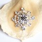 1 pc Diamond Square Diamante Rhinestone Crystal Button Hair Clip Wedding Invitation BT059