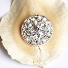 50 pcs Round Diamante Rhinestone Crystal Button Hair Clip Wedding Invitation BT056