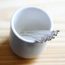 100 pcs 2-3/4 Inch (70mm) 21 Gauge silver plated Headpin AC018