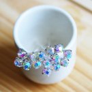20 pcs 5mm CLEAR AB Rhinestone Crystal 3" 21 Gauge silver plated Headpin AC020